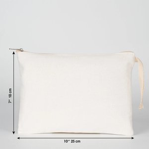 Sublimation Printed <b>Laminated</b> Cotton Clutch <b>Pouch</b> 10 7 Inches (25 18 Cm) Zipper Closure - Product Image 3