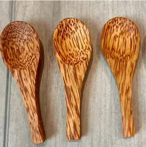 Thìa làm bằng tay đặt gỗ dừa nhà bếp nhà thực phẩm độc đáo trong màu sắc của họ và các mẫu phục vụ Muỗng Cà Phê Muỗng 2024
