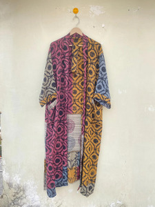 Robe Kimono en soie longue taille libre pour femme Robe de chambre Caftan à fleurs-Séchage rapide pour l'été, l'automne et le printemps - Product Image 5