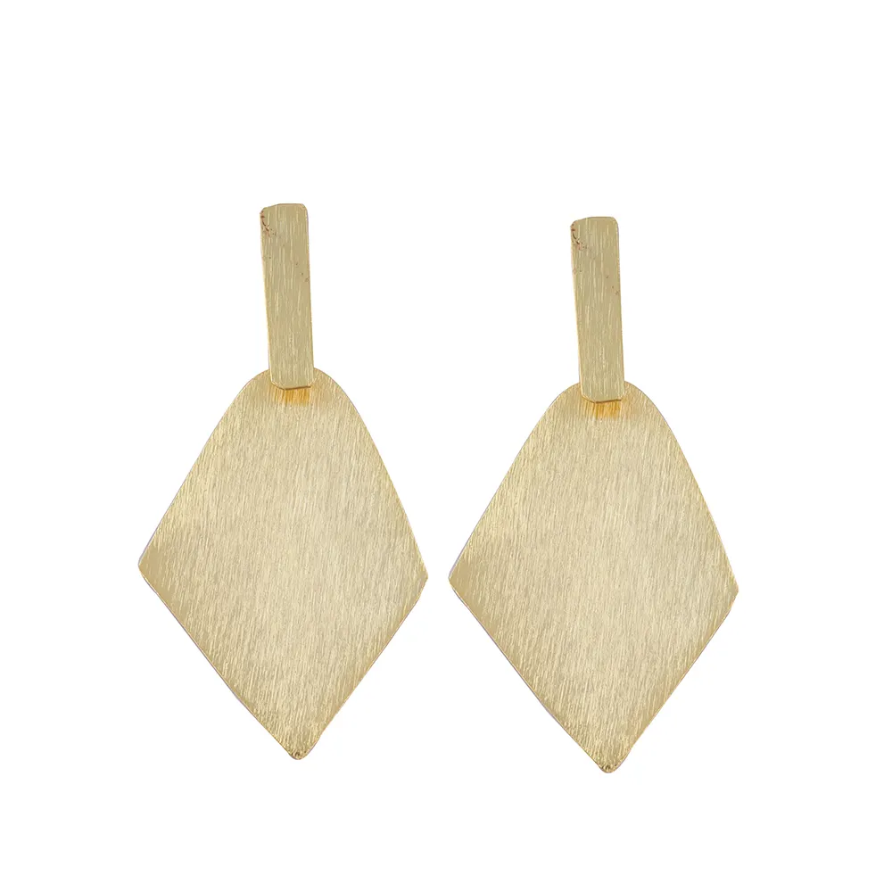 Gold plated Multi Shape Connector Charm Designer Pair Studs Earrings Long Dangle Pair Earrings Jewellery. Mode Joyas E-1588