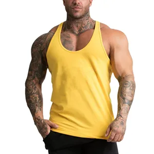 Custom High Quality Wholesale Tank top Private Label Running Fitness hollow Tank Top Men