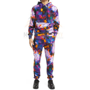 Pull-over décontracté à capuche pour hommes coupe régulière avec poche en tissu polaire d'hiver solide léger respirant polyester/coton vente en ligne - Product Image 5