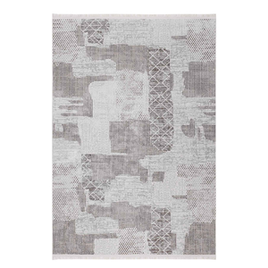 Alfombra de terciopelo marrón visón de poliéster lavable de 10 mm con diseño abstracto de patchwork, base antideslizante, moderna, turca, venta al por mayor, tamaño personalizado - Product Image 6