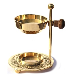 Porte-encens en laiton de haute qualité Brûleur Oud Bukhoor avec base ronde pour porte-encens aromatique de parfum de maison - Product Image 5