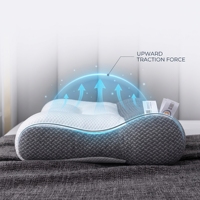 Oreiller ergonomique orthopédique pour le soutien du cou, positions de sommeil, soulagement des douleurs au cou et aux épaules, 100% fibre de bambou, oreiller de lit fonctionnel