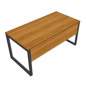 RecBamboo 160x80cm Minimalist Modern Office Computer Table Luxury <b>Desk</b> with Assembled Iron Legs MDF and Melamine Wood Style - Product Image 4