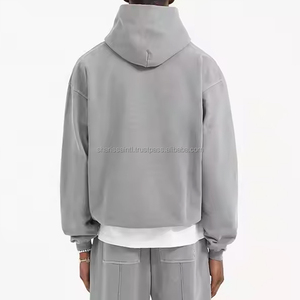 Men's Pullover <b>Hoodie</b> <b>Soft</b> Basics Pullover Hoodies Custom Logo Hoodies 100% Cotton Blended for Casual or Sportswear in Winter - Product Image 4