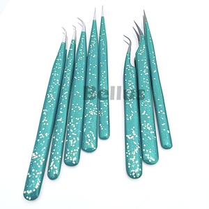 Pince à épiler en acier inoxydable à pointes multiples en fibres bleues douces et élégantes pour salon de beauté professionnel - Product Image 6