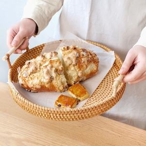 Bandeja de servicio de ratán de cerámica ecológica de alta calidad Vietnam tamaño personalizado perla madre perla Mango para uso doméstico servicio de alimentos - Product Image 2