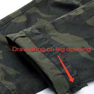 Pantalon cargo personnalisé pour hommes 100% coton pantalon décontracté léger à élasticité multi-poches avec devant plat - Product Image 2