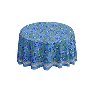 Newest Trending 100% Cotton <b>Tablecloth</b> 180 Cms Hand Block Printed Embroidered Woven Cover Well Absorbing 20 Sheeting - Product Image 5
