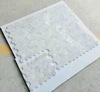 Mosaïques Nid d'Abeille 2025 30,5x30,5cm en Marbre Blanc de Carrare, Pierres Naturelles de 5cm, Motif Fabriqué en Turquie, Luxe Moderne pour Salle à Manger et Salle de Bain