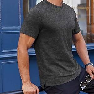 Camiseta de cuello redondo de ajuste estándar Softspun de algodón orgánico para hombre, camiseta Premium ajustada suave, camisetas con logotipo personalizado, camiseta con logotipo personalizado - Product Image 3