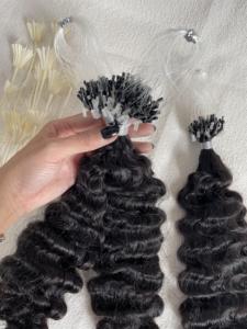 Dropshipping doble dibujado Micro anillo birmano extensiones de cabello cutícula alineada virgen 100% vendedores de cabello humano ruso - Product Image 2