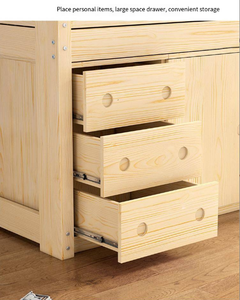 Mobili per Camera da Letto Letto <span class=keywords><strong>a</strong></span> Castello Matrimoniale in Legno Massello con Ampio Spazio e Comodo Letto <span class=keywords><strong>a</strong></span> <span class=keywords><strong>Soppalco</strong></span> con Scale - Product Image 6