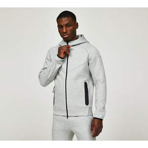 Lo último en chándales Unisex de tela de lana pesada 100%, conjuntos de Jogger con capucha y cremallera completa transpirable Unisex personalizados - Product Image 3