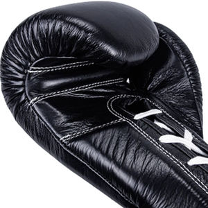 2025 couleur noire avec propre logo Faites votre propre conception unique Gants de boxe personnalisés en cuir de vachette véritable PAR AMAZING INDUSTRIES - Product Image 5