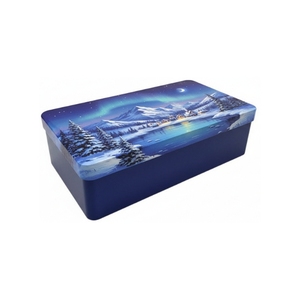 Caja de Metal Rectangular con Tapa Escalonada, Color Personalizado, Acabado Brillante, para Envasado de Alimentos, Regalos, Galletas, Pasteles Lunares, Bombones - Product Image 4