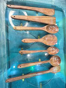 7-Piece Luxury Comfort-Grip <b>Wooden</b> Serving <b>Spoons</b> for <b>Cooking</b> Soft Utensils Parties & Everyday Use - Product Image 5