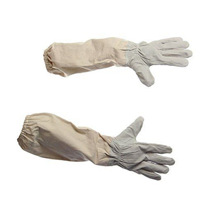 Guantes protectores de piel de cabra de manga larga con rejillas de ventilación Equipo de seguridad de apicultura con función antiimpacto y anticalor OEM - Product Image 3