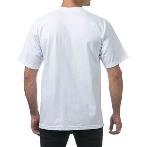 T-shirt à col rond à manches courtes en coton épais pour hommes, grand et grand, coupe ample, marque privée, impression de logo, t-shirts pour hommes - Product Image 4