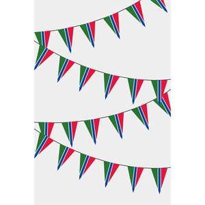 Gambia Triangular Flag Bunting Paper Party <b>Banners</b> for Occasions - Product Image 1