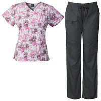 Uniforme médical imprimé par sublimation Ensemble de blouses pour femmes Blouses douces et extensibles Soins infirmiers Service de santé Blouses d'hôpital d'été