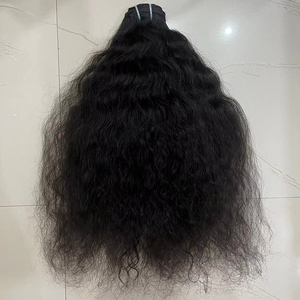 Extensions de trame de cheveux humains bruts indiens purs non transformés Soft Deep Women's Wave Curl Styles Bundle de cheveux spécialement conçus - Product Image 1