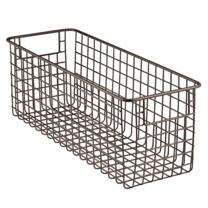 Nouveau panier de rangement fait main en métal plaqué or avec poignée paniers d'épicerie polyvalents conteneur de stockage moderne - Product Image 3