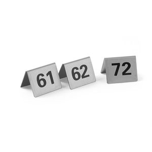 HENDI <b>Table</b> <b>Number</b> Plates Set 61-72 50x35x40mm <b>Place</b> <b>Cards</b> & <b>Table</b> <b>Numbers</b> - Product Image 1