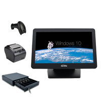 Sistema de punto de venta Windows de gestión de inventario de 15,6 ''para tienda de comestibles