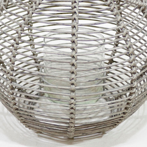 Lanterne en osier fabriquée à la main en usine Artex Dong Thap Bougeoir vintage pour décorations d'extérieur, d'intérieur et d'événements Boho - Product Image 3