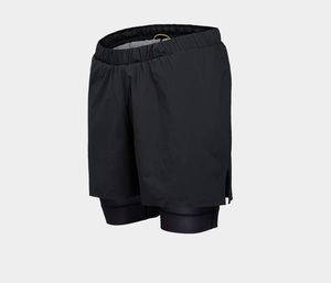 Short de fitness athlétique pour hommes personnalisé OEM 2 en 1 séchage rapide respirant léger poches latérales couleurs unies short de gymnastique d'entraînement - Product Image 1
