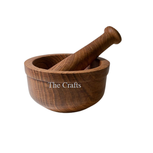 Mortier et pilon en bois de dernière génération pour écraser et moudre les herbes et les épices, ustensiles de cuisine Imam Dasta à prix avantageux - Product Image 2
