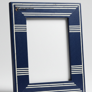 กรอบรูปฝังกระดูกสีน้ำเงินเข้มทำด้วยมือการออกแบบกระเบื้องโมเสคที่หรูหราสำหรับตกแต่งบ้าน - Product Image 5
