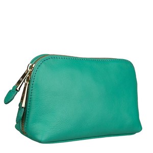 Bolsa de maquillaje con logotipo personalizado, bolso de viaje con cremallera de cuero - Product Image 1
