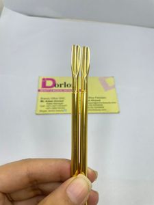 Empujador de uñas para cutículas chapado en oro de último estilo, empujador de removedor de esmalte de uñas en forma de cuchara de acero inoxidable sostenible de doble punta - Product Image 6