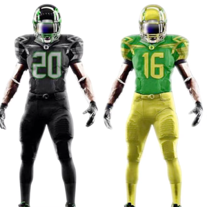 ชุดฟุตบอลอเมริกันขายส่ง เสื้อ กางเกง แบบสั่งทำพิเศษ พิมพ์ลายด้วยความร้อน ระบายอากาศได้ดี แขนสั้น - Product Image 1