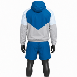 Conjunto de Chaqueta Cortavientos y Pantalones Cortos para Hombre, con Capucha, Ropa Deportiva para Correr, Traje Deportivo - Product Image 2