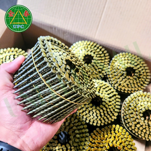 Clous hélicoïdaux de 1-1/4 "X 0.083" tige en acier à revêtement jaune lisse pour la fabrication de palettes 14000pcs clous hélicoïdaux de meilleure vente OEM - Product Image 5