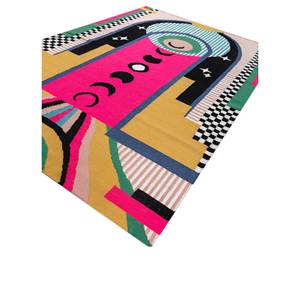Alfombra de Lana Grande Zen & Zest, Rectangular 9x12, Estilo Clásico con Patrón Abstracto en Rojo y Naranja para Entrada - ADWP-13078 - Product Image 2