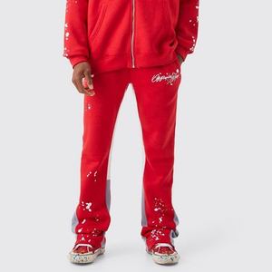 Vente en gros pas cher Survêtement évasé à fermeture éclair de haute qualité pour hommes/Survêtements à fermeture éclair pour hommes avec impression de logo personnalisé pour décontracté - Product Image 4