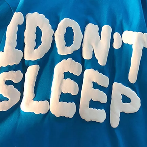 Camiseta de Algodón de Alta Calidad con Estampado Puff, Corte Regular, Diseño Gráfico, Ecológica, Transpirable, Manga Corta, Cuello Redondo, Informal - Product Image 3