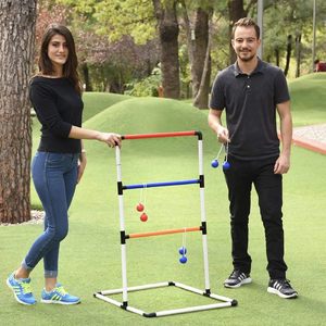 Jeu de lancer d'échelle en plein air Jeu de lancer de balles d'intérieur avec balles lestées, étui de transport et tuyauterie en PVC lestée de sable, jeux - Product Image 4