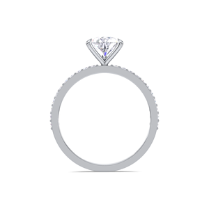 IGI Certified 1ct Pear Cut Lab Diamond Engagement <b>Ring</b> for Women 14K Yellow White And Rose <b>Gold</b> Pave Band Bridal Wedding <b>Ring</b> - Product Image 4
