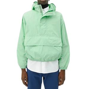 Chaqueta de Primavera de alta calidad para exteriores para hombres, chaqueta cortavientos impermeable personalizada con media cremallera de nailon Anorak con capucha para hombres - Product Image 1