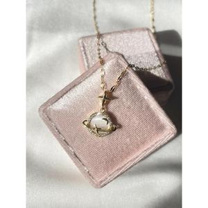 Collana pianeta in acciaio scintillante