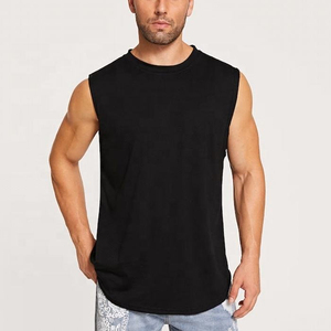 Camiseta sin Mangas Deportiva para Hombre, Personalizada, de Algodón Orgánico, para Gimnasio, Fitness, OEM ODM - Product Image 2