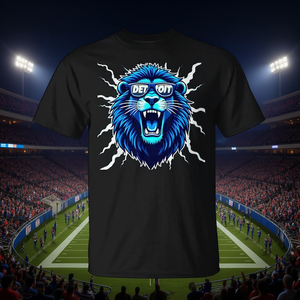 T-shirt Lightning de football américain des Lions pour hommes et femmes - Product Image 3