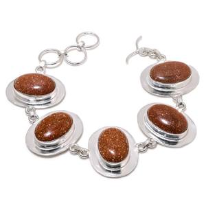 Natural Sunstone <b>Bracelet</b>, 925 Sterling Silver <b>Bracelet</b>, Gemstone <b>Bracelet</b>, Statement <b>Bracelet</b>, Adjustable , <b>Boho</b> <b>Bracelet</b> - Product Image 2